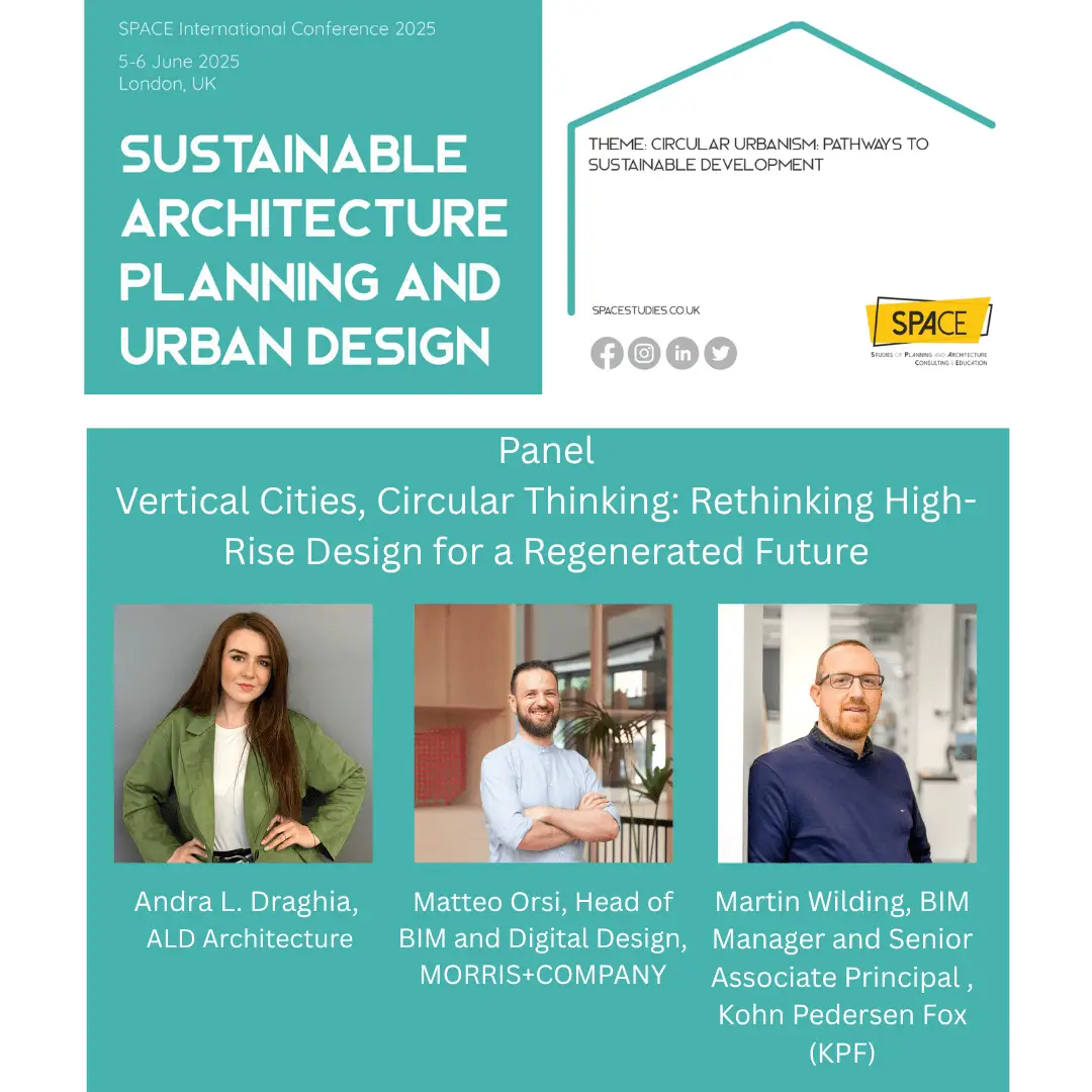 Panel on vertical cities and circular high-rise design at SPACE International Conference 2025